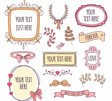 15 of the fresh decorative elements vector material
