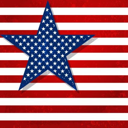 Fashion star and stripes background vector material
