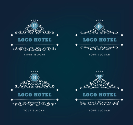 4 logo vector pattern creative hotel