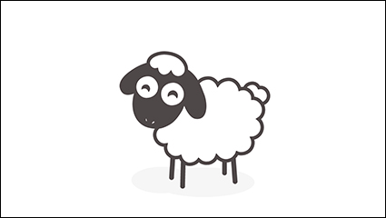 Cartoon black-sheep vector material