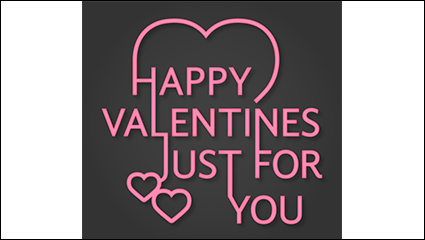 Pink Valentine WordArt vector material