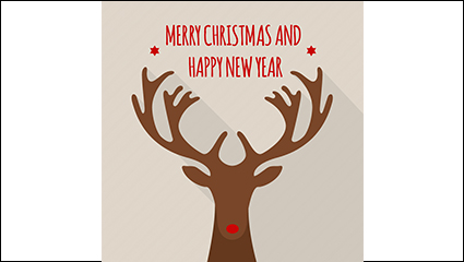 Christmas reindeer background vector material