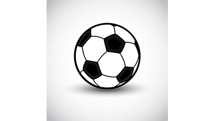 Exquisite black and white soccer vector material