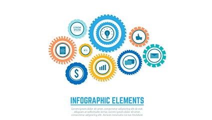 Color Business gear vector material