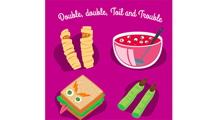4 Creative Halloween food vector material
