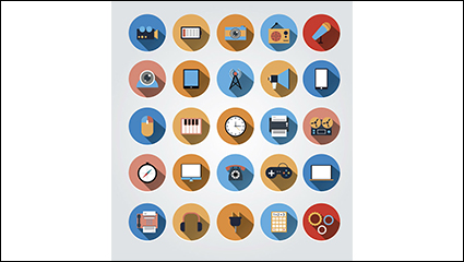 Round 25 of the multimedia communication icon vector material
