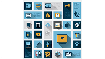 26 Business Information icon vector material