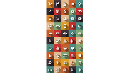 50 of financial and business icon vector material