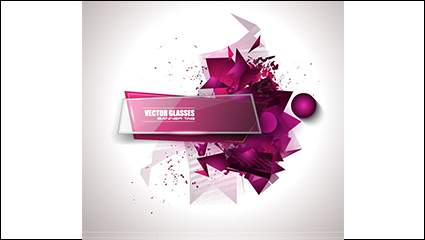 Fashion glass texture banner vector