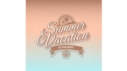 Summer vacation WordArt vector material