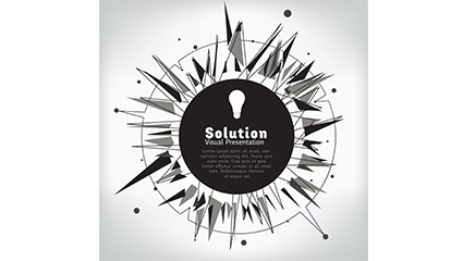 Fashion geometry circular vector material