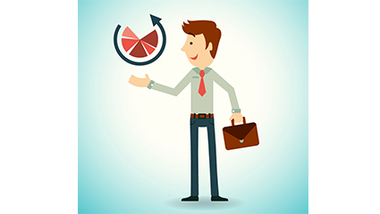 Cartoon commercial man vector material