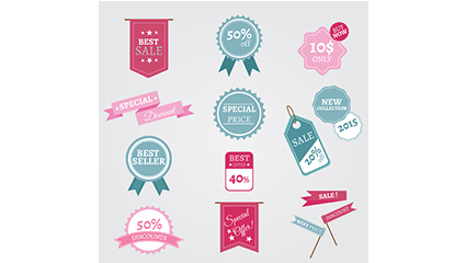 14 color promotion label vector map