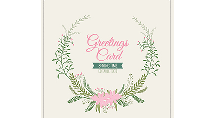 Elegant rosette cards vector material