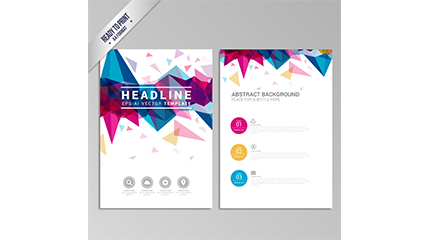 Fashion business brochure vector geometry