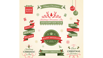 Christmas element vector material 10 paragraph