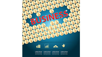 Creative Business Information map vector material gold
