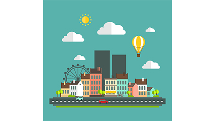 Flat City illustrator vector material