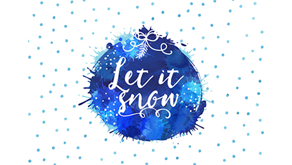 Painted blue snowflake background vector material water