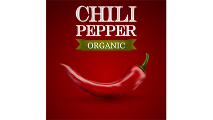 Red pepper poster vector material