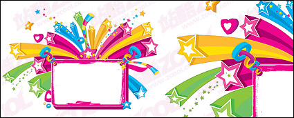 Vector colorful bulletin board material