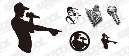 hiphop music Dj vector material