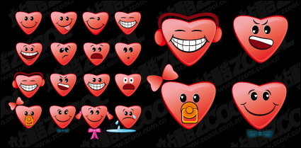 Heart-shaped icon on the theme of expression