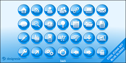 Crystal circular flash animation button fla source file material