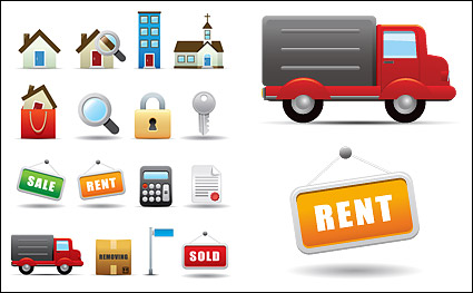 A set of exquisite decoration shopping icon vector material