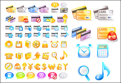 Financial cute icon vector material