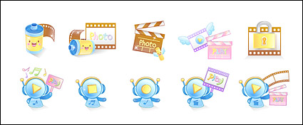Cute Videos Series Vector material