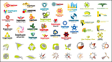 Variety of vector graphics logo material