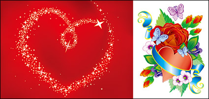 heart-shaped vector material illustrator