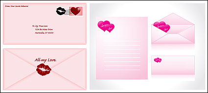 Love envelope vector material
