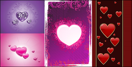 elements of the theme of heart-shaped vector