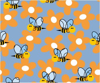 Bee flowers Vector