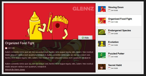 Useful image to switch the code (css + jQuery)