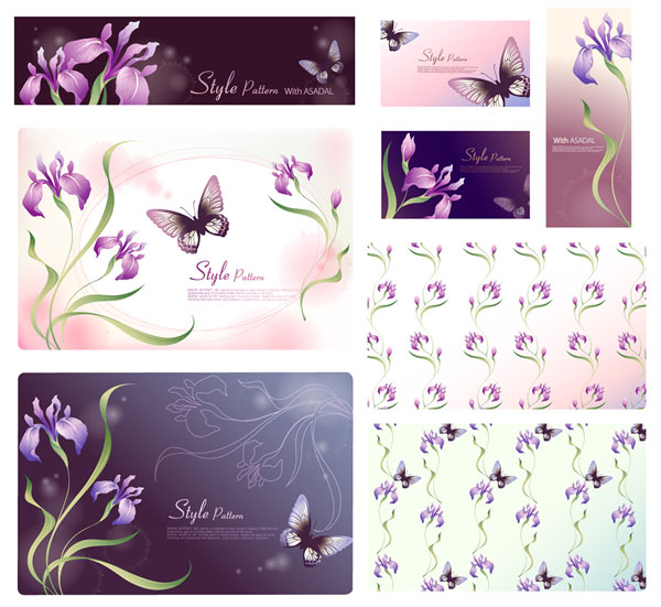 Vector fantasy flower material -17