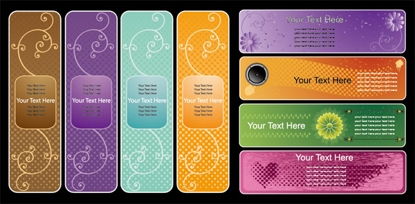 Vector pattern banner material