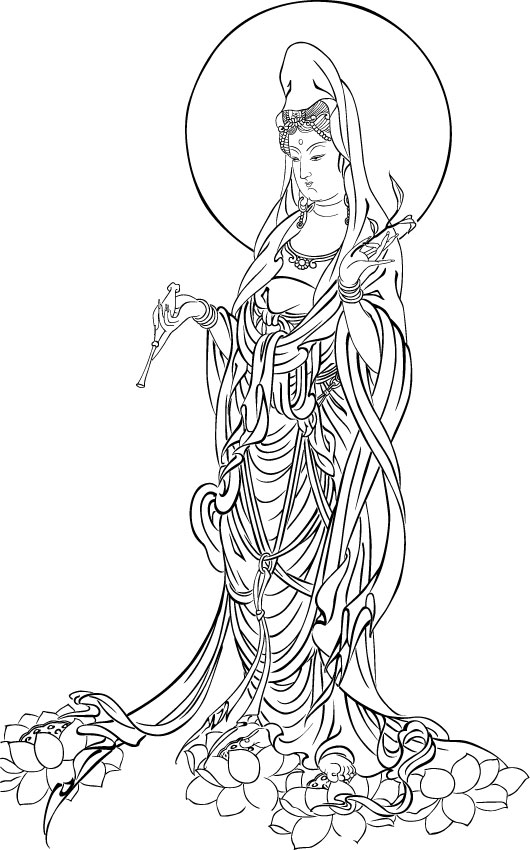 Bodhisattva of Mercy (vector tracing)