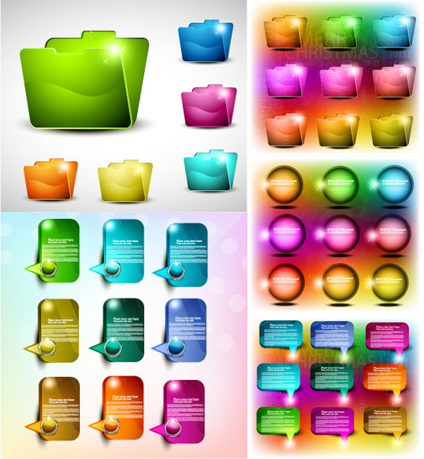 Colorful web design  elements Vector