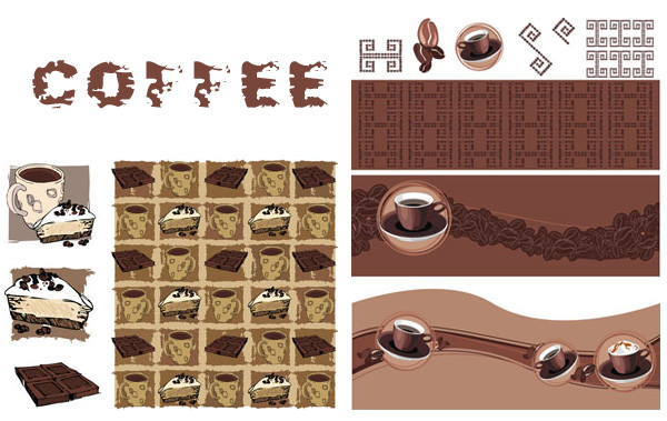  { related coffee} Vector material 