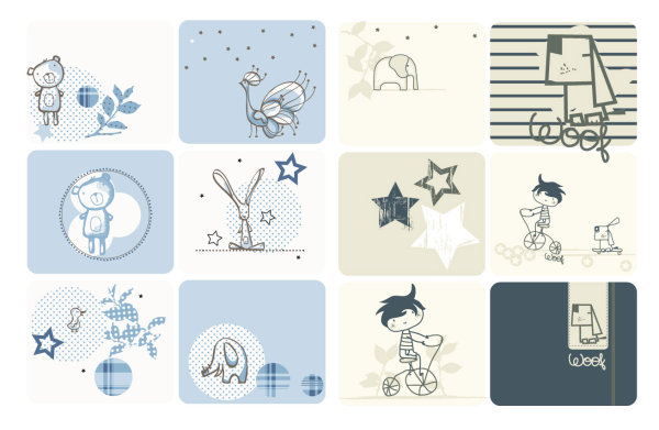 Cute cartoon graphics Vector