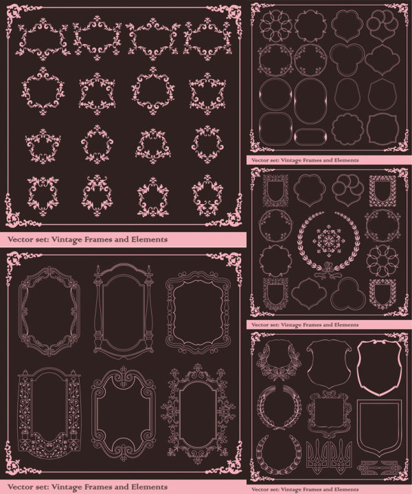 European Classic lace border Vector