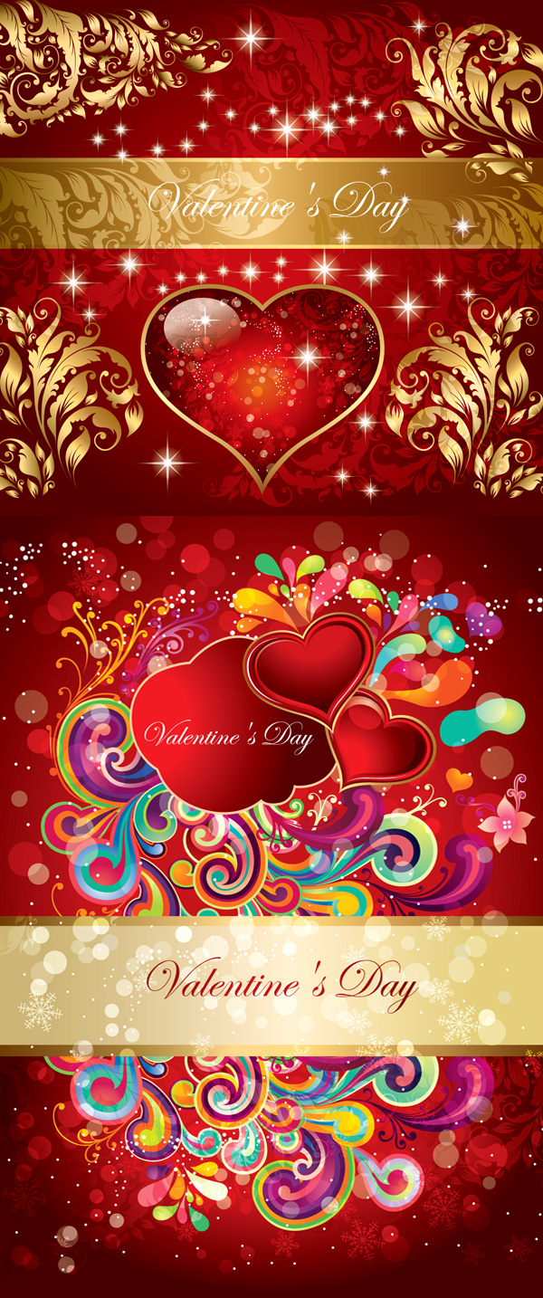 Valentine's gorgeous pattern vector material