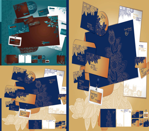 Two enterprise VI design template vector material