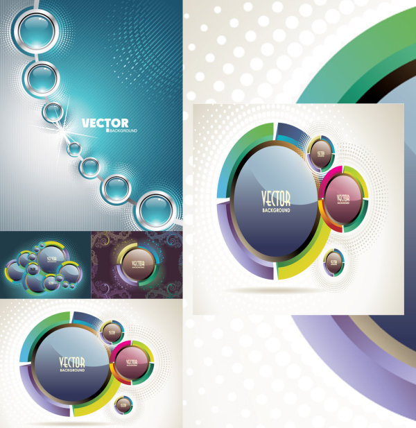 Sense of science and technology background vector material