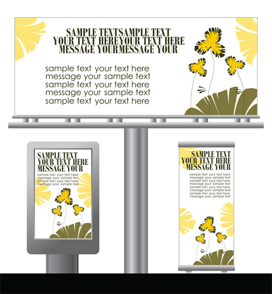 Light box billboards template design vector -1