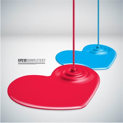 Paint drip shape design background vector material -2