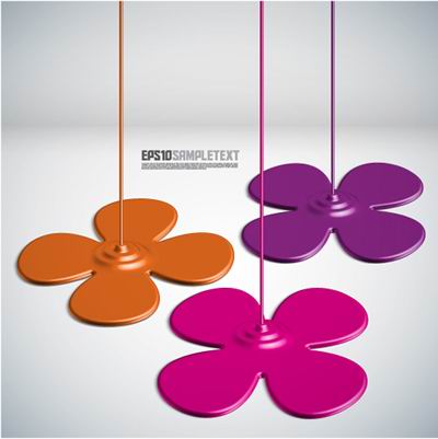 Paint drip shape design background vector material -6